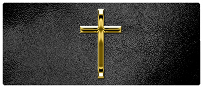 DNSEMP-L-510-GD-SH-BK Gold Single Cross Shimmer Black